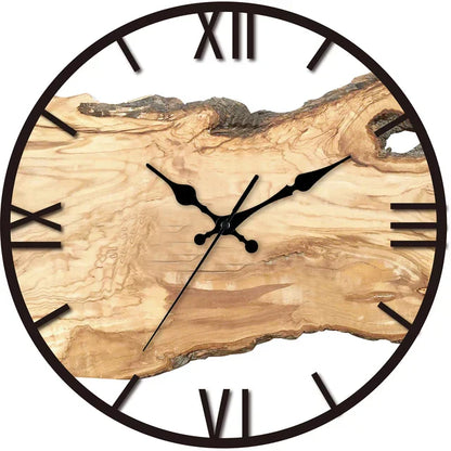 Rustic Wooden Style Wall Clock