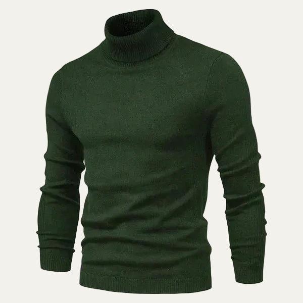 VogeLuxe | Men’s Breathable Textured Knit Turtleneck Sweater