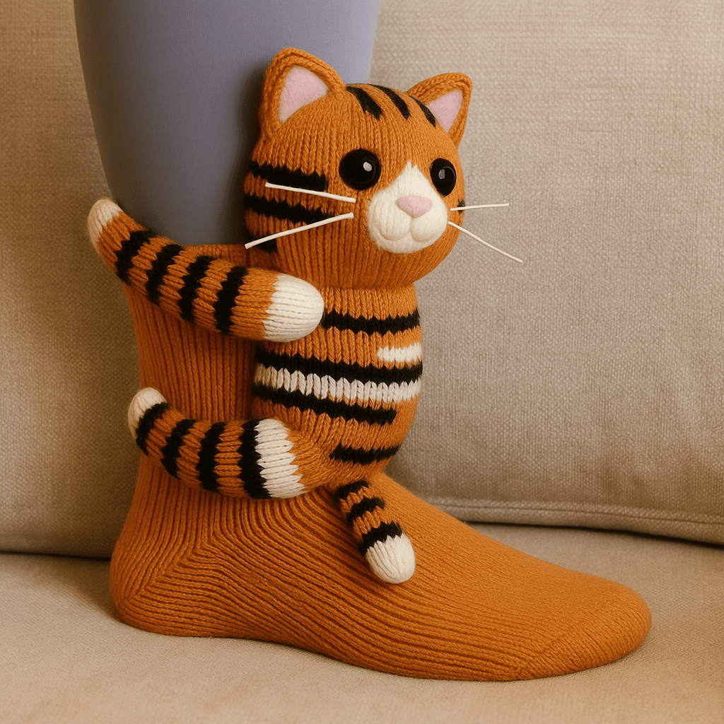 Soft Grip Fuzzy Animal Print Home Socks