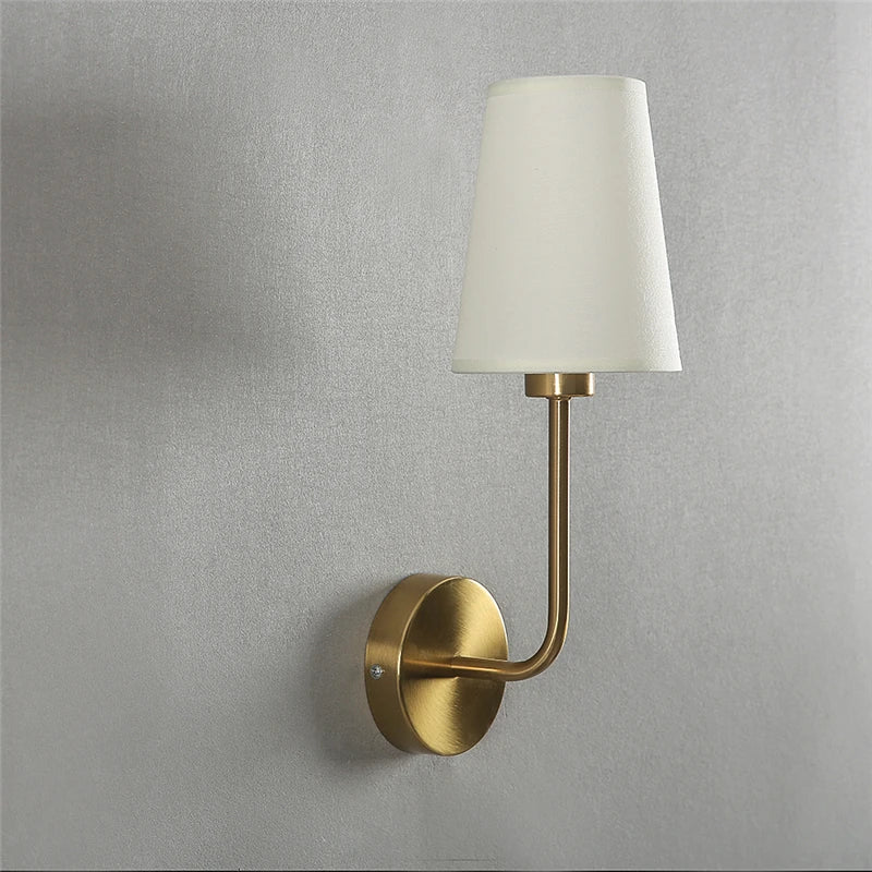 Contemporary Fabric Shade Wall Lamp