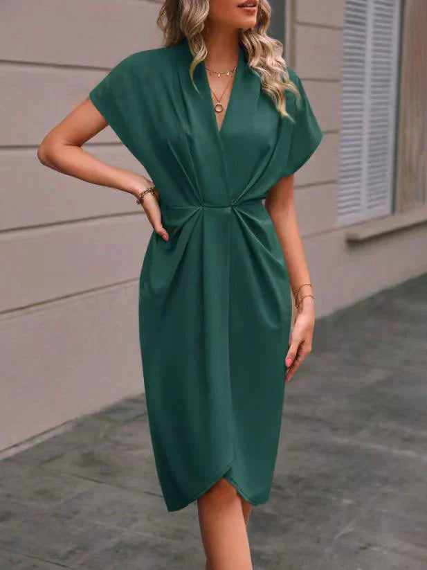 Soft Women's Midi Wrap Dress with Easy Style