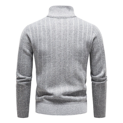 VogeLuxe | Men’s Textured Stand-Up Collar Sweater