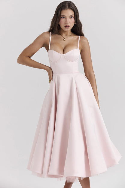 Chic Ruffled Halter Maxi Dress – Beautiful Evening