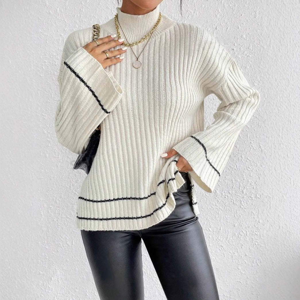 Women's Soft Crew Neck Knit Sweater - VogeLuxe