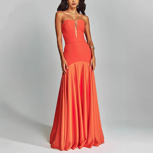 Beautiful Strapless Gown - Slim Fit Dress - VogeLuxe