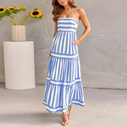 Chic Summer Dress – Floral Adjustable Strap & Button Details
