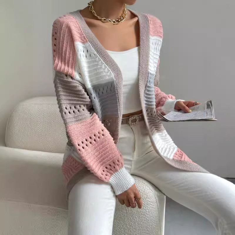 Relaxed Fit Open Front Womens Cardigan Sweater