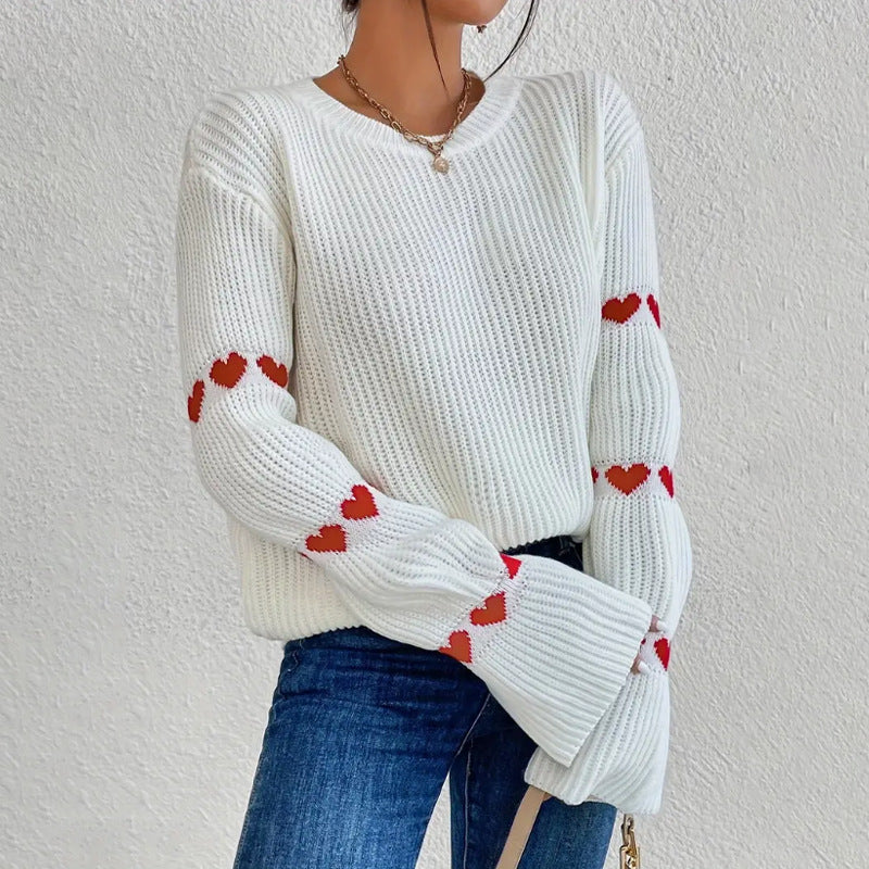 Soft Green Women's Casual Crew Neck Sweater - VogeLuxe