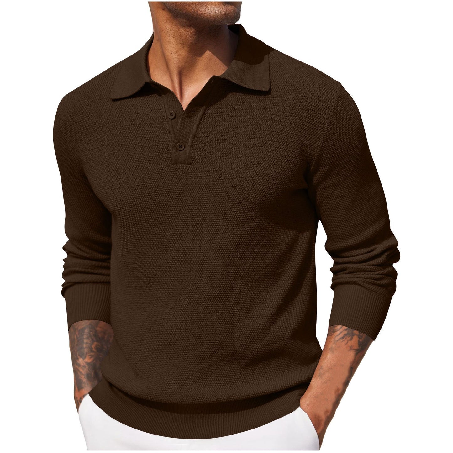 Classic Linen Polo Shirt for Men