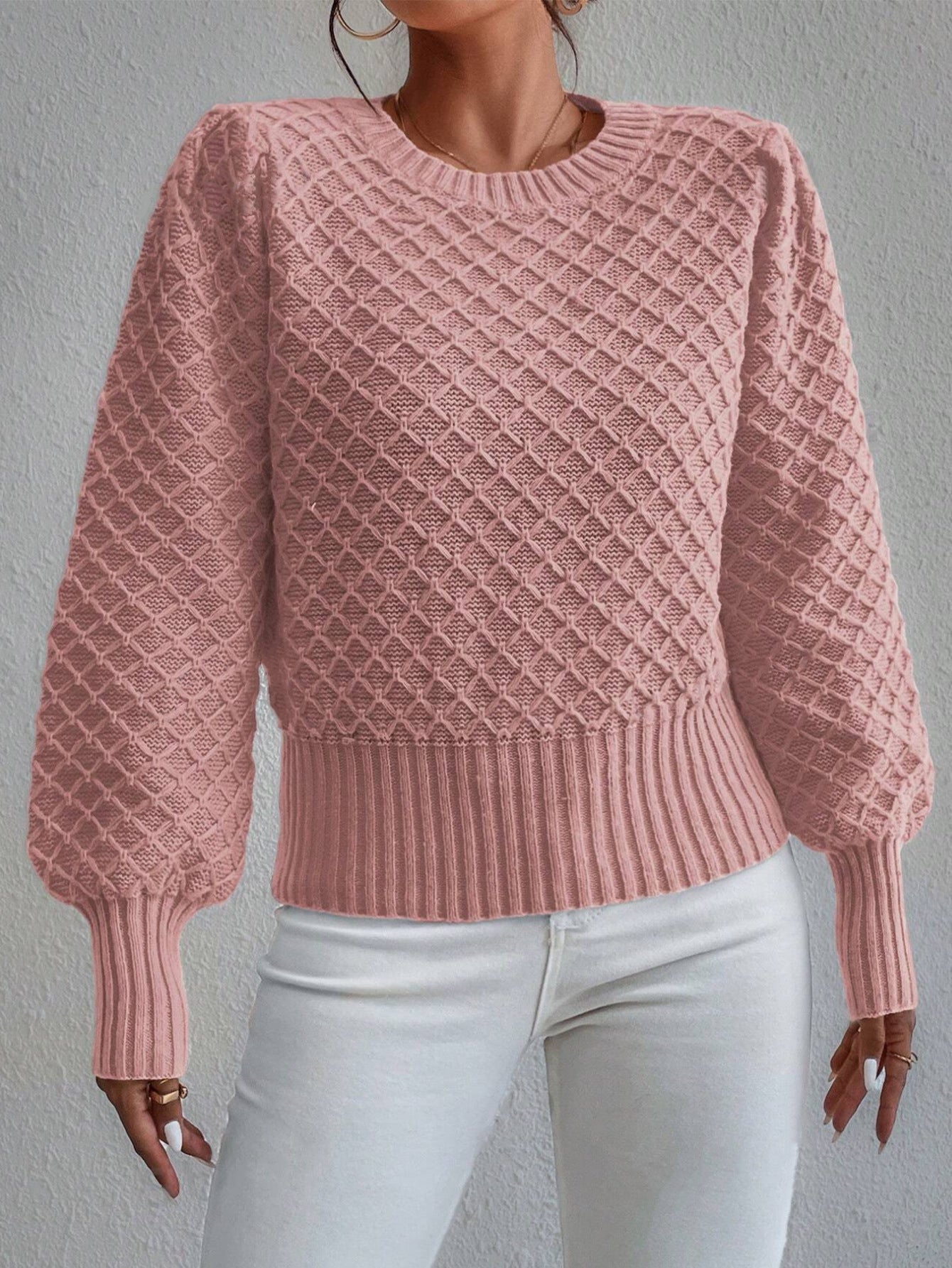 Soft Crew Neck Knit Sweater for Women - VogeLuxe