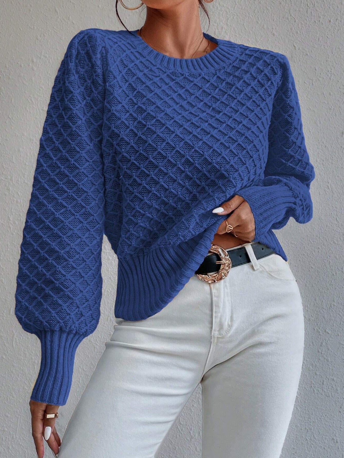 Soft Crew Neck Knit Sweater for Women