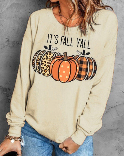 Fall Fashion Pumpkin Graphic Sweatshirt