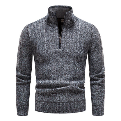 VogeLuxe | Men’s Textured Stand-Up Collar Sweater