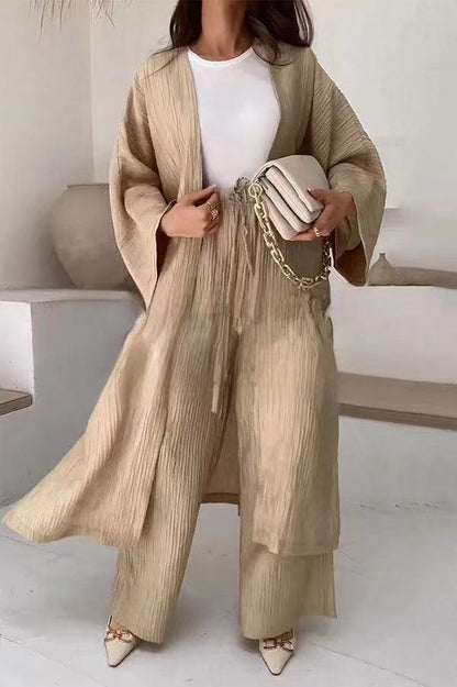 Beautiful Flowy Kimono Outfit Set - VogeLuxe