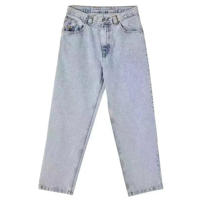 Retro Relaxed Fit Baggy Jeans / Casual Loose Denim Shorts
