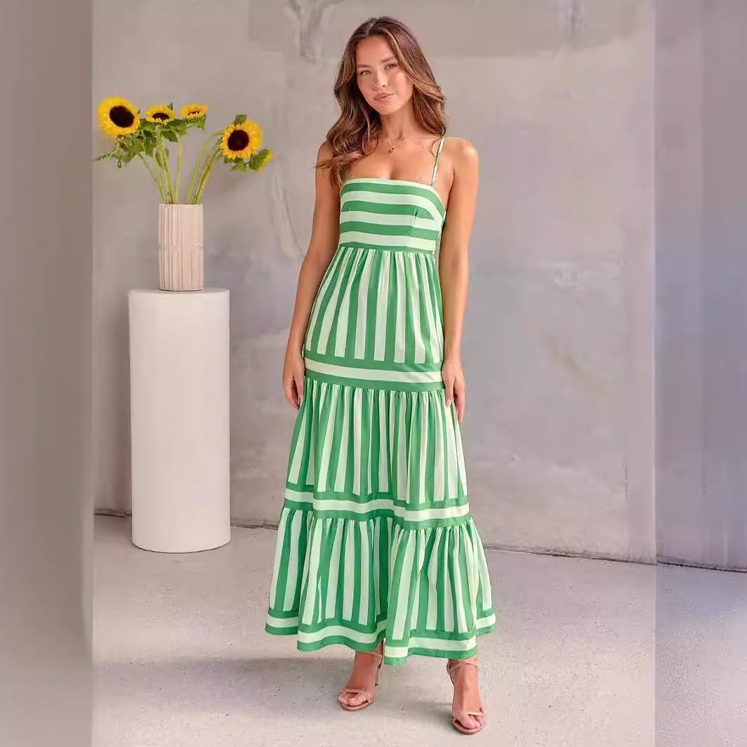 Chic Summer Dress – Floral Adjustable Strap & Button Details - VogeLuxe