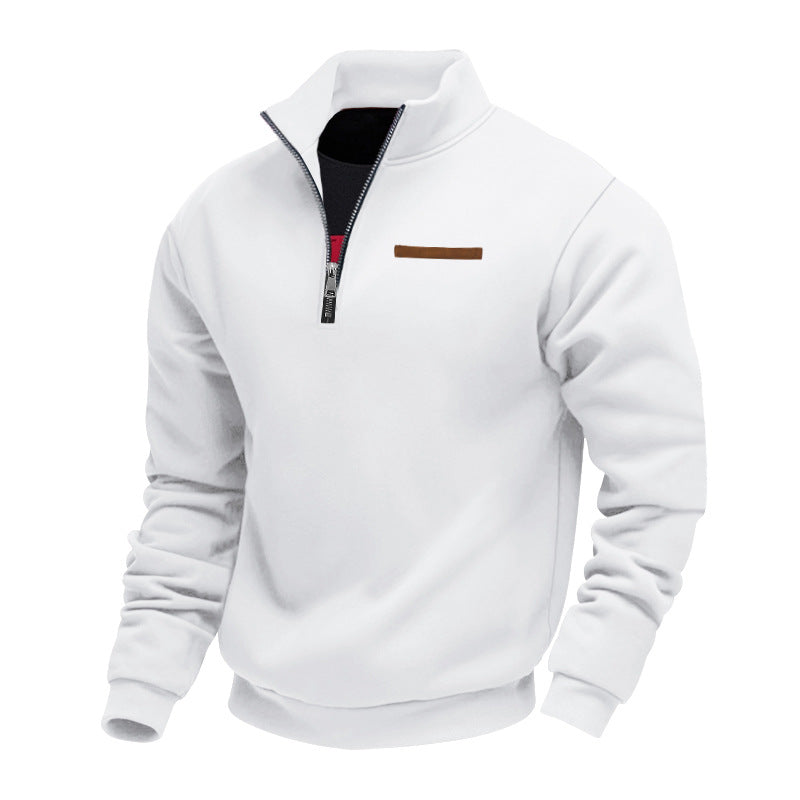VogeLuxe | Men’s Quarter Zip Pullover with High Collar