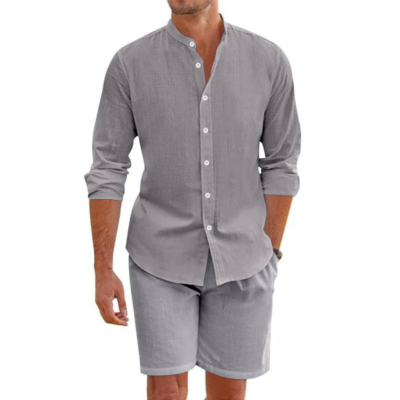 Casual Summer Shirt and Shorts Combo Set