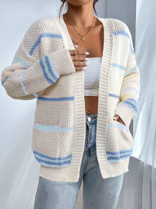 Cozy Women's Large Knitted Sweater Cardigan