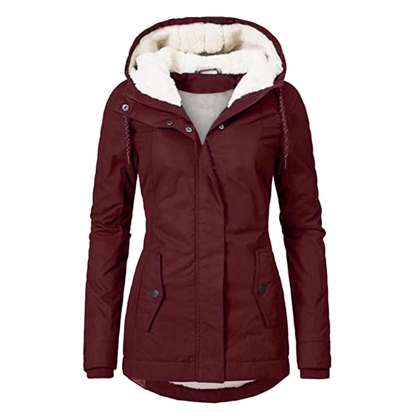 Warm Women's Fleece Hooded Coat