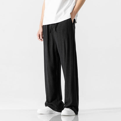 Men's Relaxed Fit Cotton Drawstring Trousers