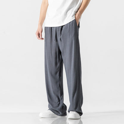 Men's Relaxed Fit Cotton Drawstring Trousers