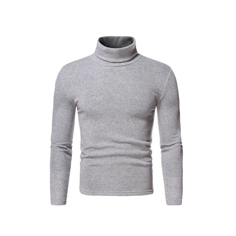 VogeLuxe | Men’s Form Fitting Soft Knit Turtleneck Top