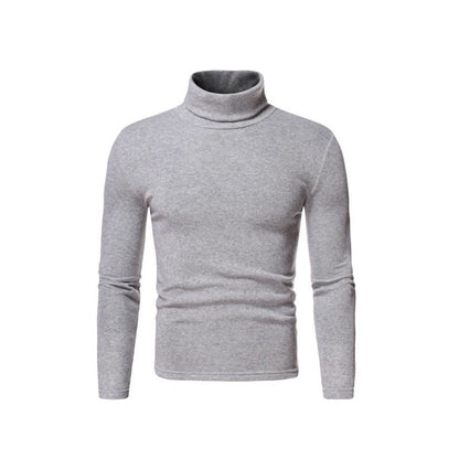 VogeLuxe | Men’s Form Fitting Soft Knit Turtleneck Top
