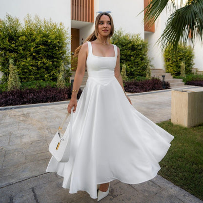 Elegant V Neck Halter Maxi Dress - Slim Fit Backless Style