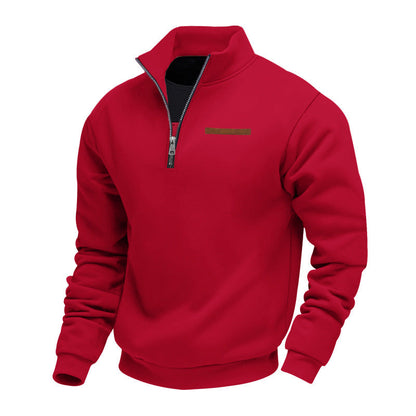 VogeLuxe | Men’s Quarter Zip Pullover with High Collar