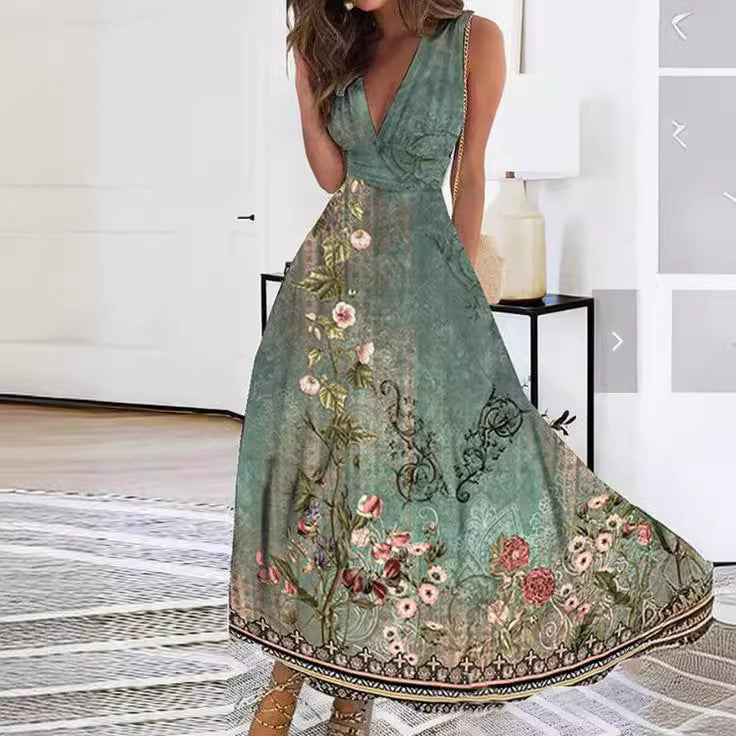 Beautiful Floral Long Evening Dress - VogeLuxe