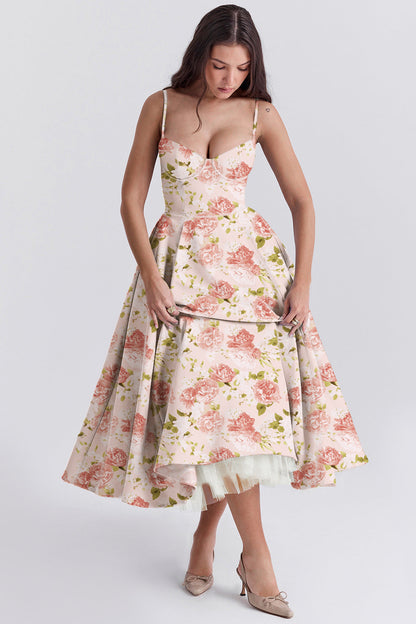 Chic Ruffled Halter Maxi Dress – Beautiful Evening