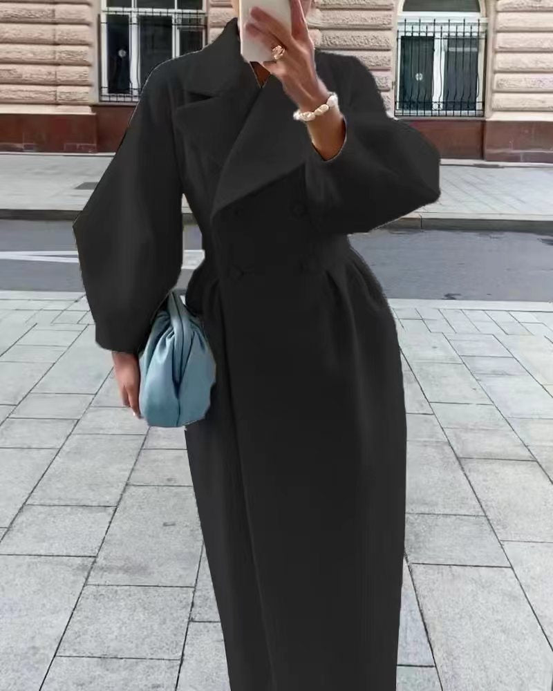 Elegant Ladies Long Trench Coat
