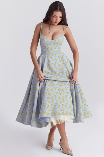 Chic Ruffled Halter Maxi Dress – Beautiful Evening