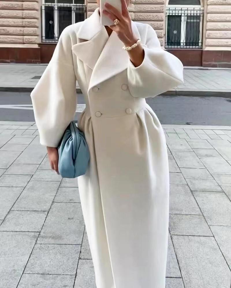 Elegant Ladies Long Trench Coat - VogeLuxe