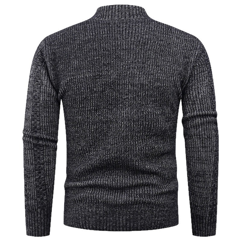 VogeLuxe | Men’s Vertical Texture Full Zip Knit Jacket