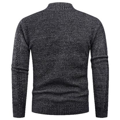 VogeLuxe | Men’s Vertical Texture Full Zip Knit Jacket