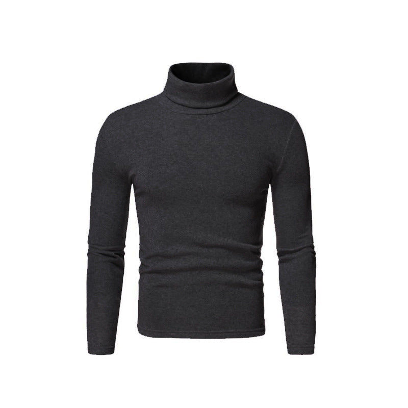 VogeLuxe | Men’s Form Fitting Soft Knit Turtleneck Top