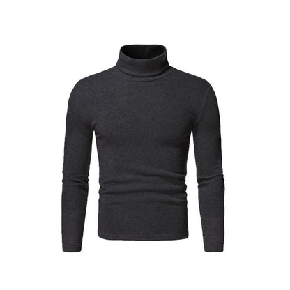 VogeLuxe | Men’s Form Fitting Soft Knit Turtleneck Top