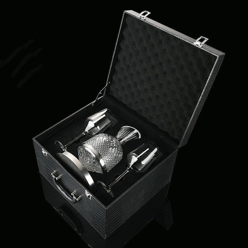 Luxury Crystal Round Rotating Wine Decanter