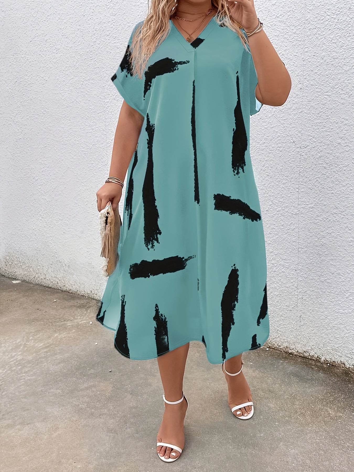 Curvy Fit Plus Size Women's Fashion Dress - BritishElegance