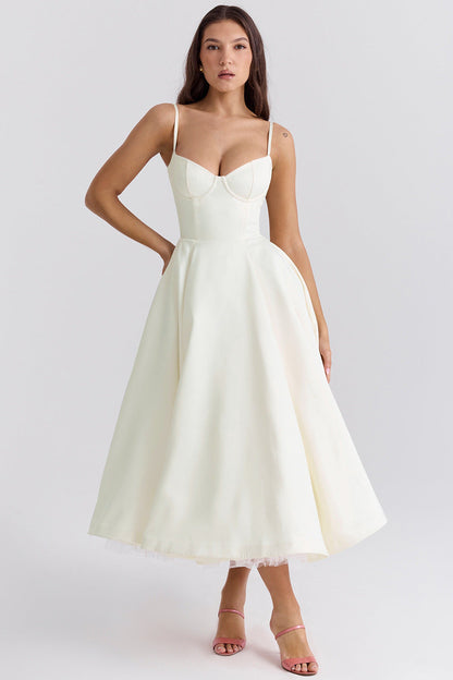 Chic Ruffled Halter Maxi Dress – Beautiful Evening