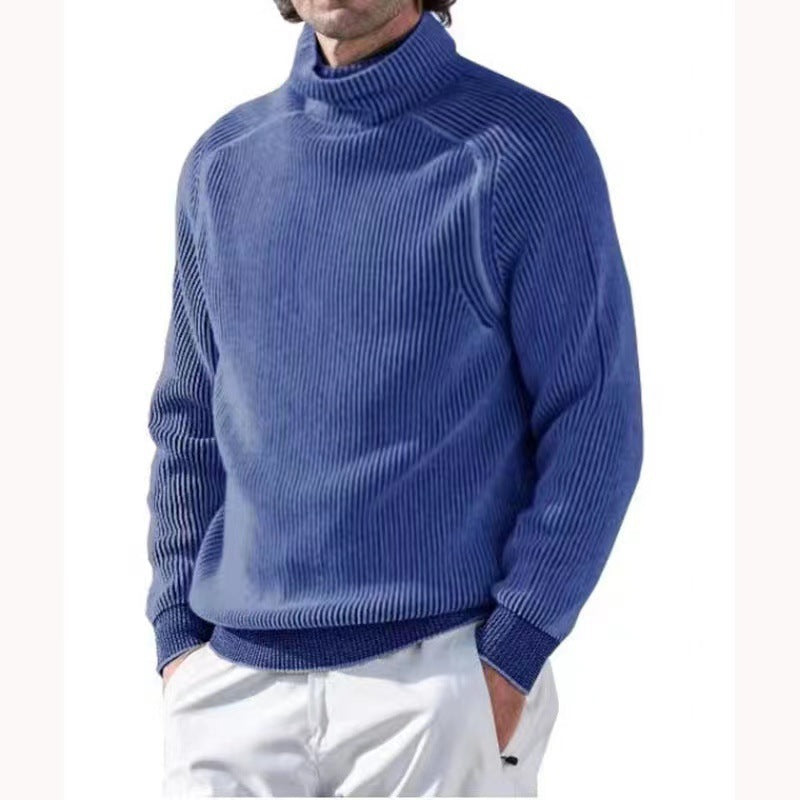 Cozy Striped Crew Neck Winter Sweater