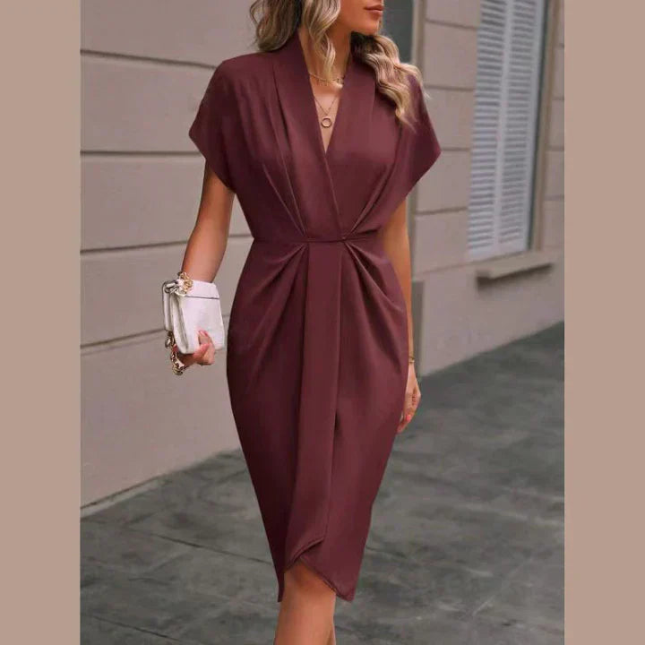 Soft Women's Midi Wrap Dress with Easy Style Options