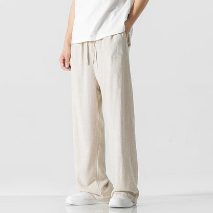Men's Relaxed Fit Cotton Drawstring Trousers