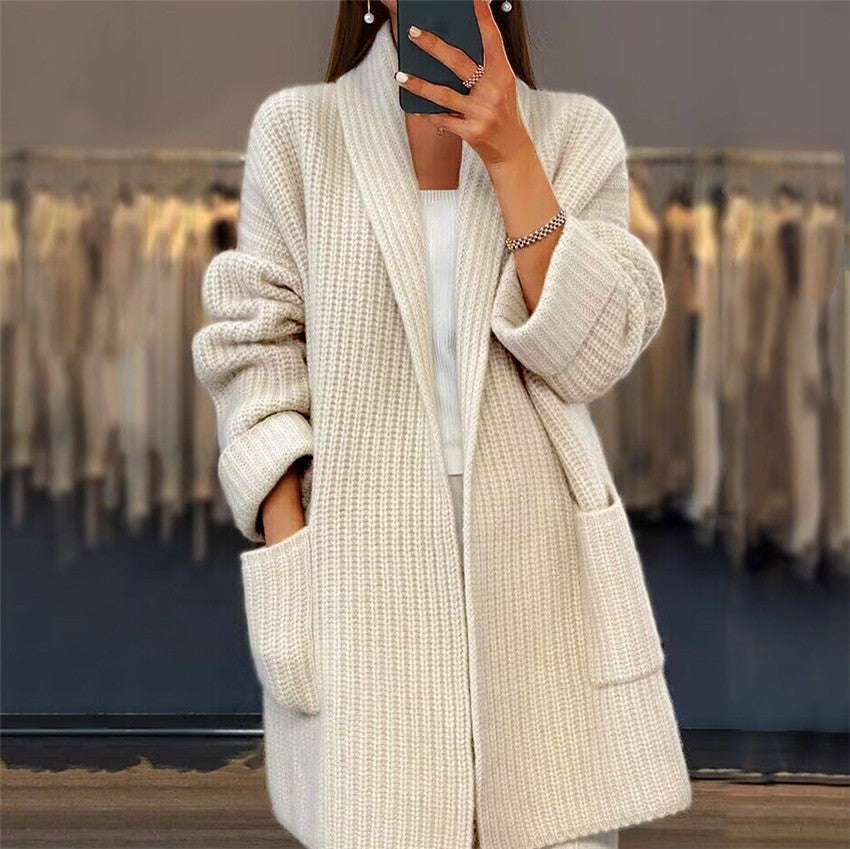 Cozy Women's Large Open Front Cardigan - VogeLuxe