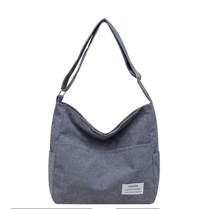 Rustic Corduroy Tote Bag for Women - Extra Large