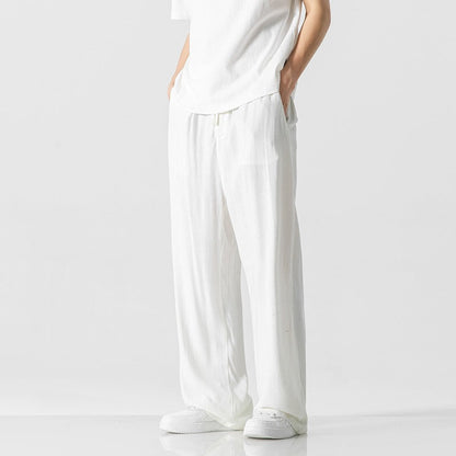 Men's Relaxed Fit Cotton Drawstring Trousers