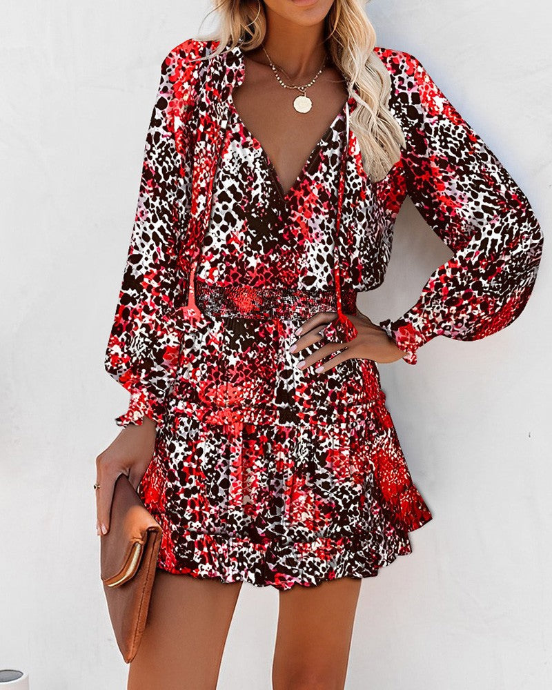 Bright Floral Little Black Dress for Women
