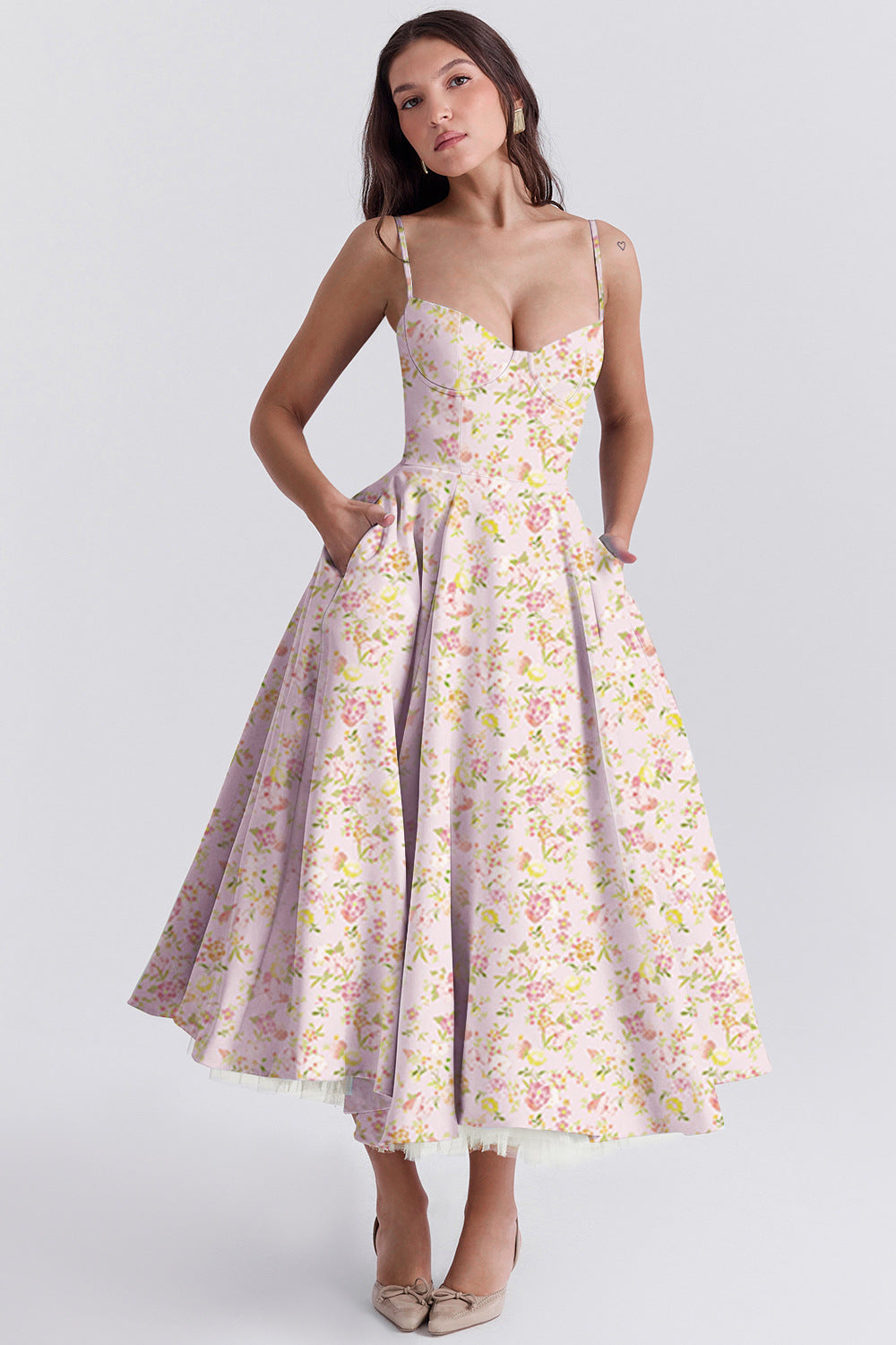 Chic Ruffled Halter Maxi Dress – Beautiful Evening